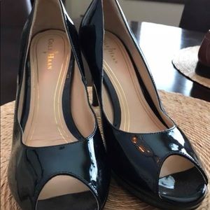Cole Haan patent leather peeps. Only worn once.